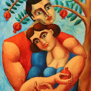 Romance Under The Tree 6731 , 11" x 14" , Oil on canvas