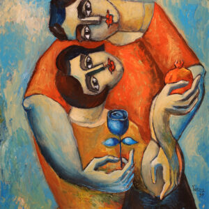 The Hug. Study-01 6735 , 16" x 20" , Oil on canvas