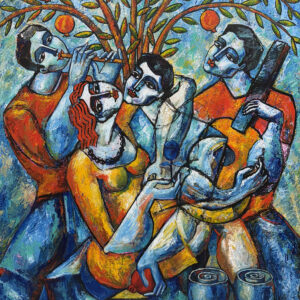 Celebration Under the Pomegranate Tree 6792 , 60" x 72"
