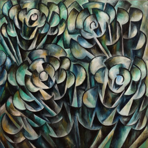 Roses-01 6589 , 72" x  72" , Oil on canvas